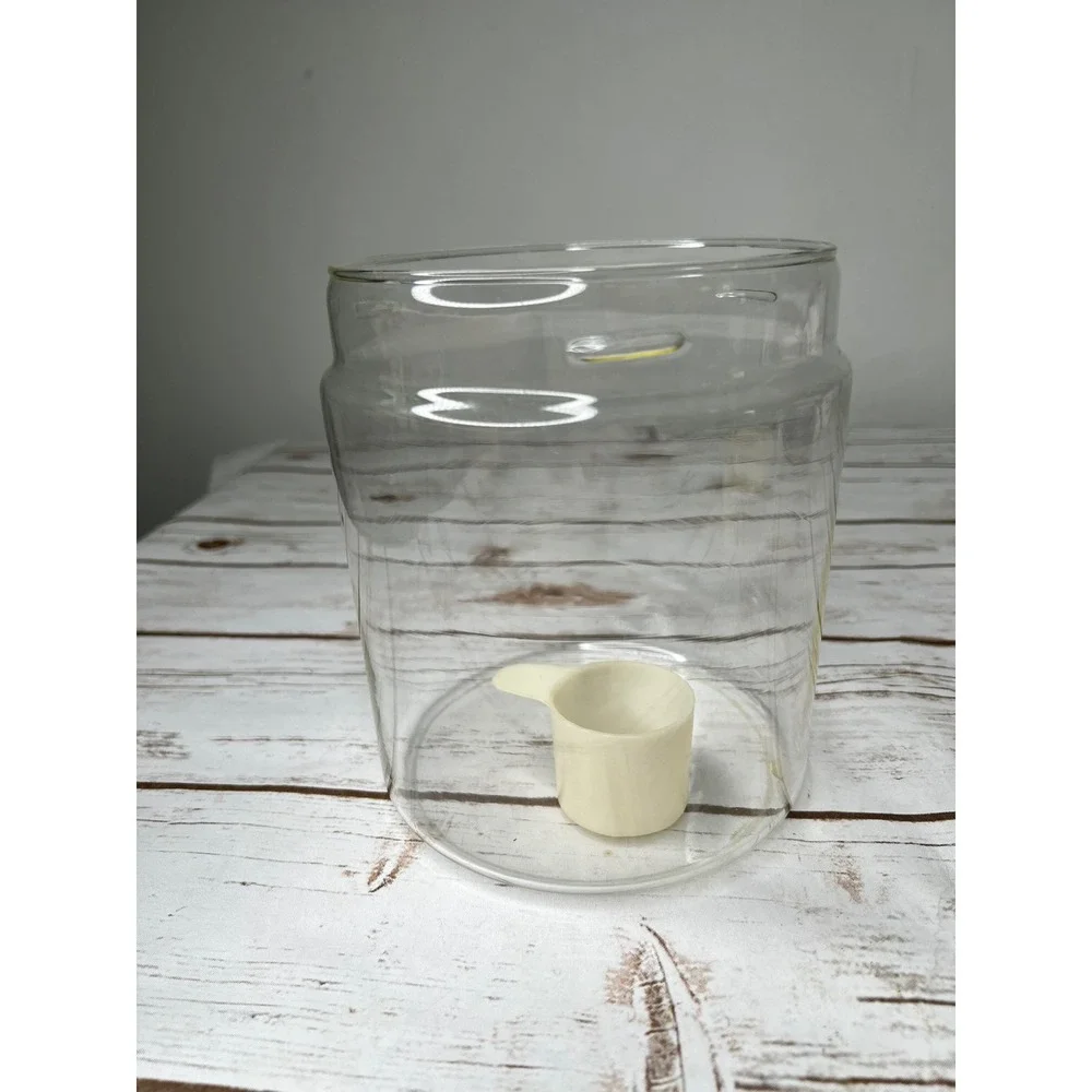 Vintage Pyrex Storage Canister Set Clear Fruit Vegetable 2pc